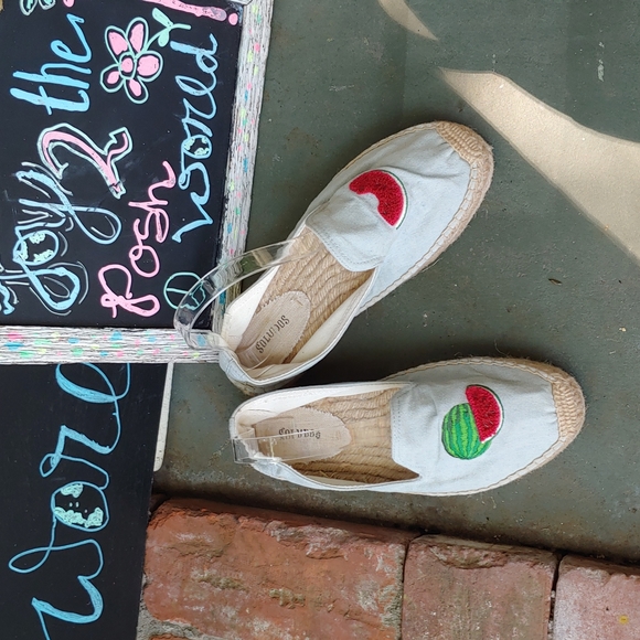 Soludos Shoes - Soludos chambray watermelon espadrilles